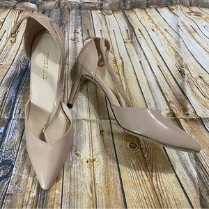 NEW Tip Toe Dance Nude Leather 3 1/2” Stiletto Heels Size Euro 41